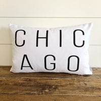 Modern City Pillow Cover - Linen and Ivory
